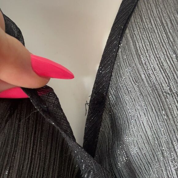 All Saints Hattie  Black blouse top xs sheer - Picture 8 of 10